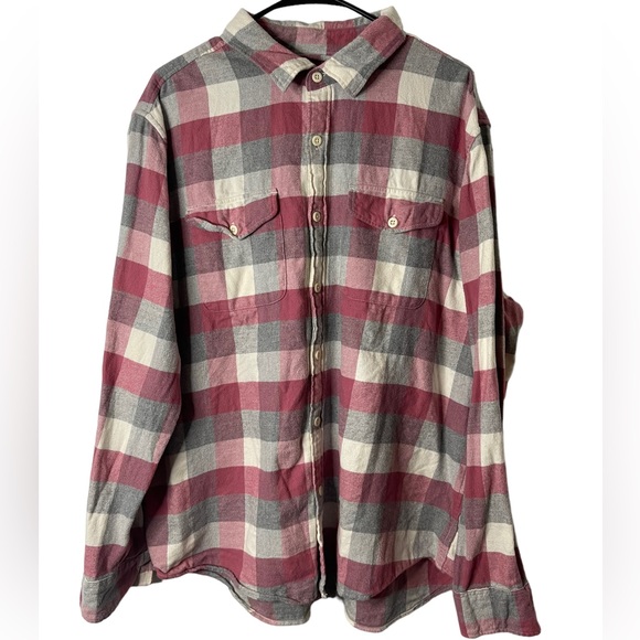 American Eagle AE Super Soft Flannel Pink Red Pattern Men’s Sz XL - Picture 1 of 7